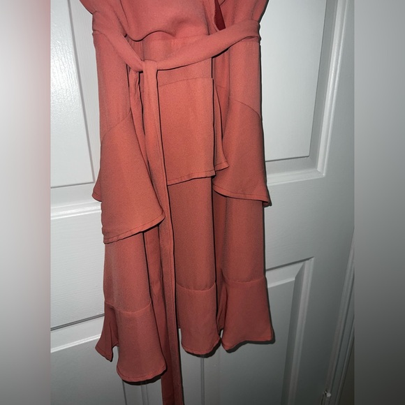 Dry Goods Rust Red Ruffle Mini Dress - Picture 2 of 4